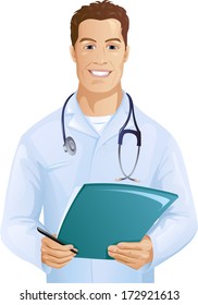 Vector illustration of a doctor 