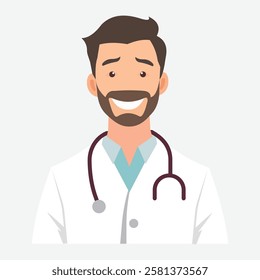 Vector illustration of a doctor.