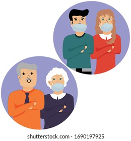 A vector illustration of doctor. Vector of Coronavirus or COVID-19.