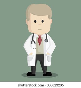 Vector illustration of Doctor man