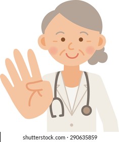 vector illustration of doctor posing