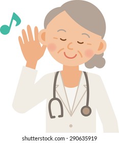 vector illustration of doctor posing