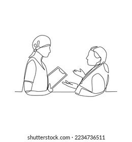Ilustración de vectores mano doctoral dibujada en el estilo de arte de línea