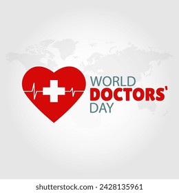 Vector Illustration of Doctors' Day. Banner
