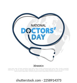 Vector Illustration of  Doctors' Day. For a poster, banner and greeting card.
