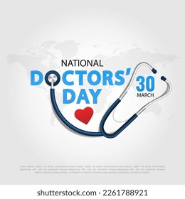 Vector Illustration of  Doctors' Day. For a poster, banner and greeting card.
