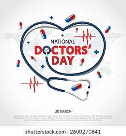 Vector Illustration of Doctors' Day. For a poster, banner and greeting card.
