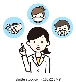 Vector illustration of doctor's instructions.