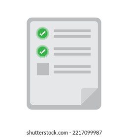Vector illustration of document approval content icon sign and symbol. colored icons for website design .Simple design on white background.