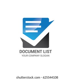 Vector Illustration : Document Chek List Logo Design