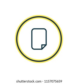 Vector illustration of document icon line. Beautiful memory element also can be used as file icon element.