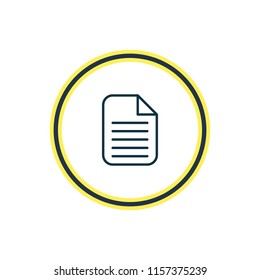 Vector illustration of document icon line. Beautiful workplace element also can be used as blank  icon element.