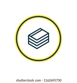 Vector illustration of document icon line. Beautiful read element also can be used as magazine icon element.