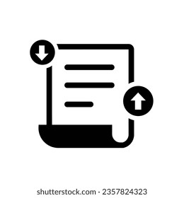 Vector illustration of document icon on white background.