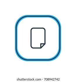 Vector Illustration Of Document Outline. Beautiful Archive Element Also Can Be Used As File Element.