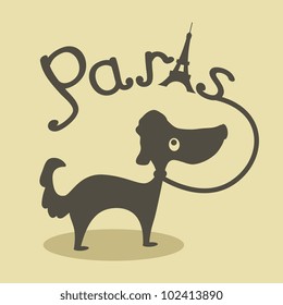 Vector illustration with dog