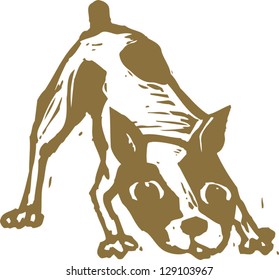 Vector illustration of a dog
