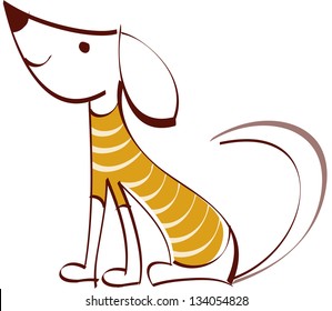 Vector illustration of a dog