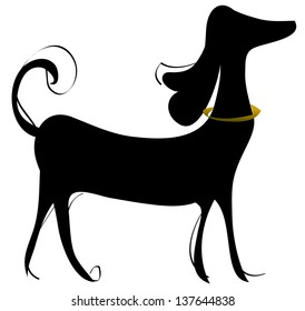 Vector illustration of a dog