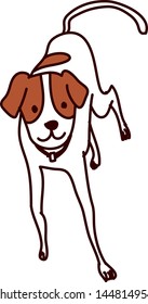 Vector illustration of a dog