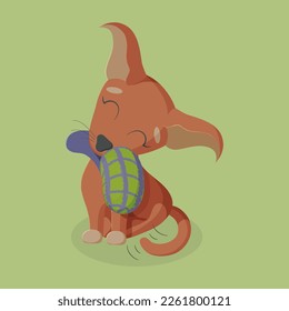 Vector illustration with a dog