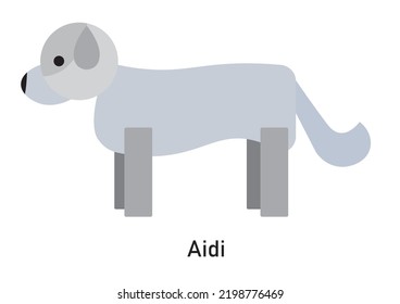 Vektorgrafik von Hund Aidi