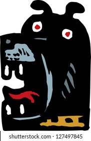 Vector illustration of a dog barking