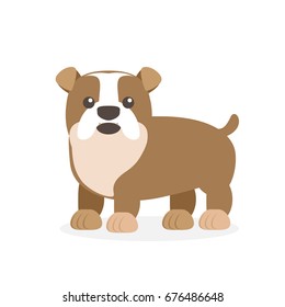 Vector illustration of a dog. Children's stylized picture.