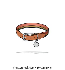 Vector illustration of a dog collar