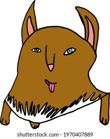 vector illustration of a dog corgi breed character