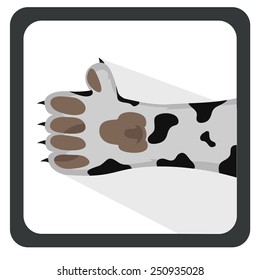 vector illustration dog dalmation, which shows a thumbs up