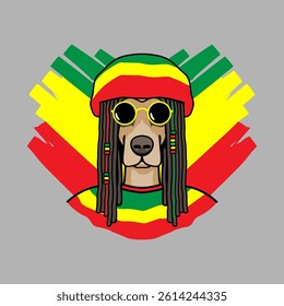 vector illustration dog and