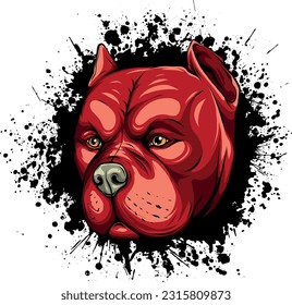 vector illustration of dog face hand draw