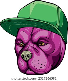 vector illustration of dog face hand draw