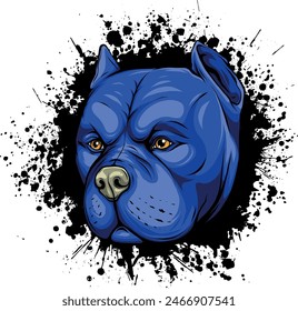 vector illustration of dog face hand draw