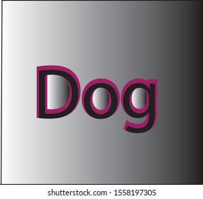 Vector illustration of a Dog font design