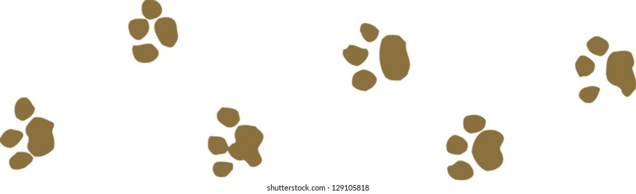 Vector illustration of dog footprint