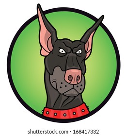 Vector illustration of a dog head