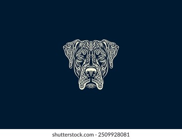 Vector illustration of Dog Head Logo Design