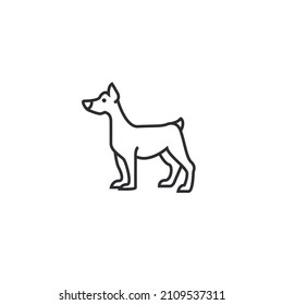 Vector illustration of a dog icon