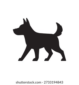 Vektorgrafik des Hundesymbols auf weißem Hintergrund