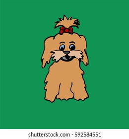 Vector illustration of dog. Isolated cartoon animal. For children, baby creation