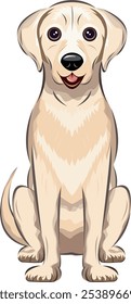 Vector illustration of a dog: Labrador retriever