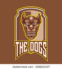Vector illustration of dog mascot logo template