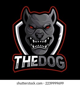 Vector illustration of dog mascot logo template