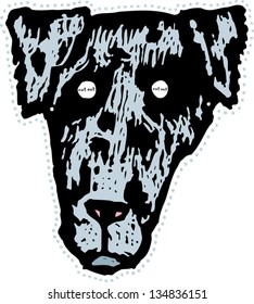 Vector illustration of a dog mask