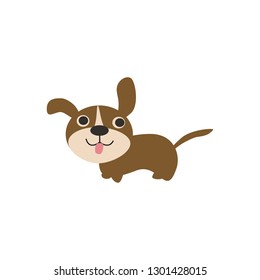 Vector illustration dog on white background.