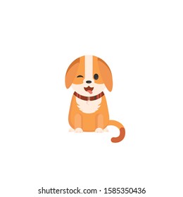 Vector illustration dog on a white background