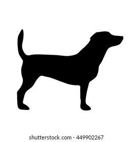 Vector illustration of dog on a white background.