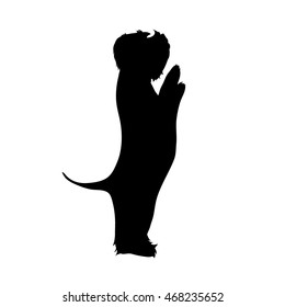 Vector illustration of dog on a white background.